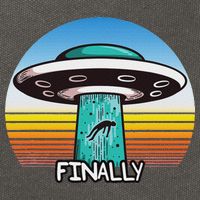 Alien S Abduction Ufo Finally Cotton Canvas Backpack