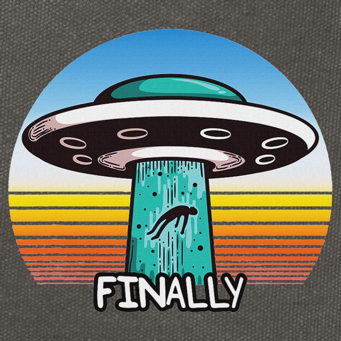 Alien S Abduction Ufo Finally Cotton Canvas Backpack