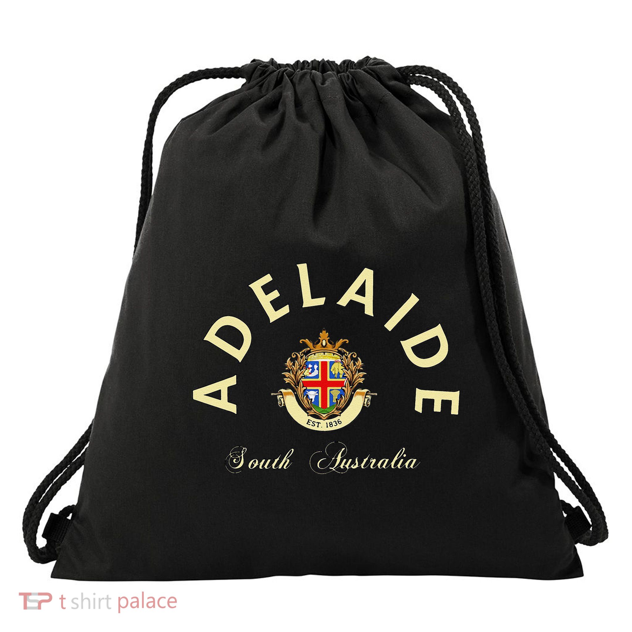 Adelaide South Australia Australian Kangaroo Adelaide Drawstring Bag
