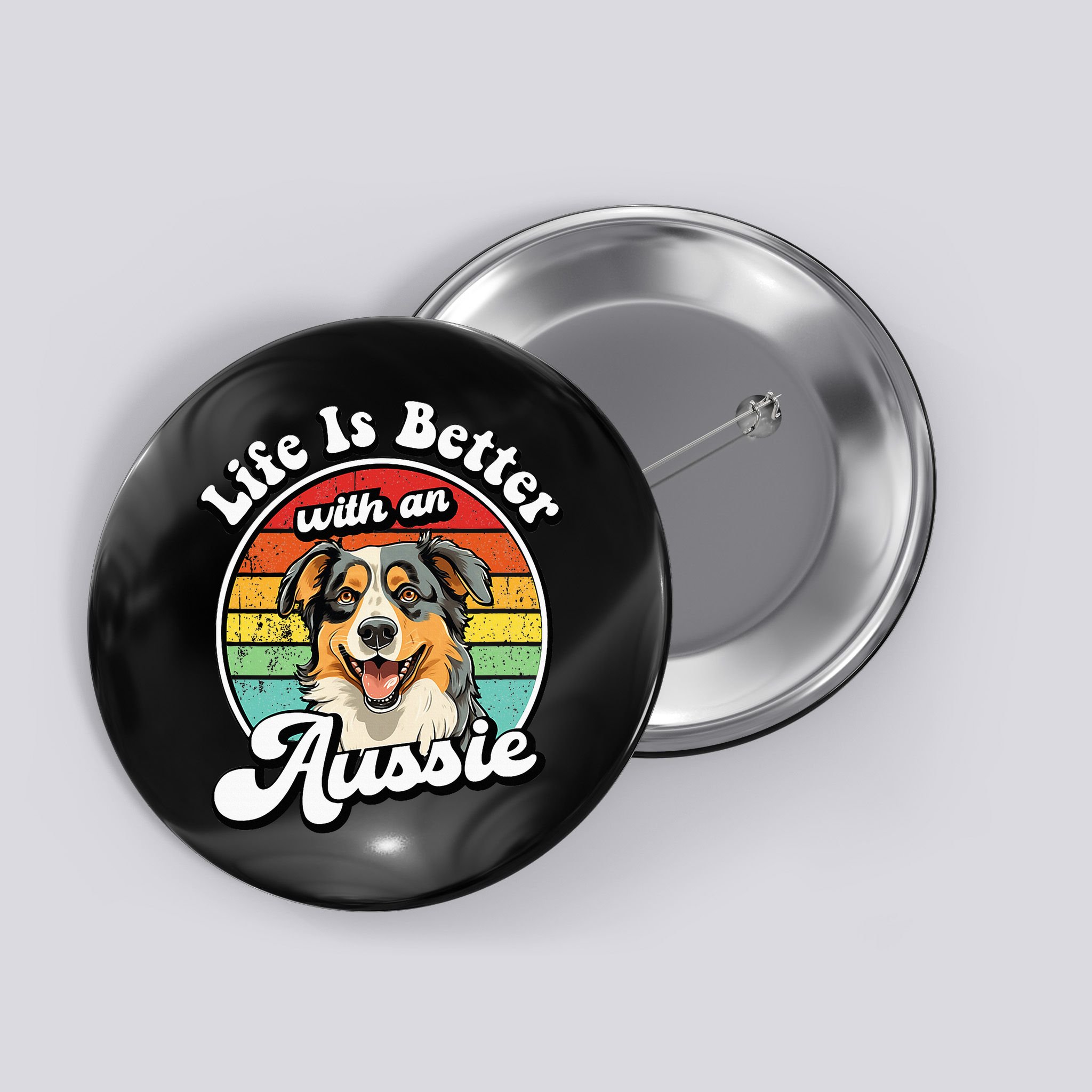 Australian Shepherd Button
