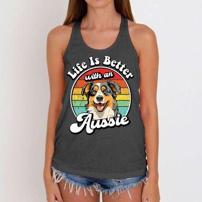 Australian Shepherd Women's Knotted Racerback Tank