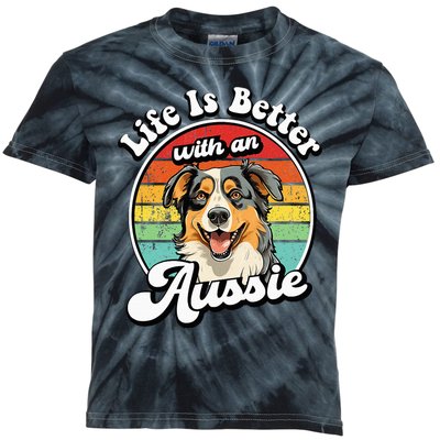 Australian Shepherd Kids Tie-Dye T-Shirt