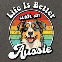 Australian Shepherd Cotton Canvas Backpack