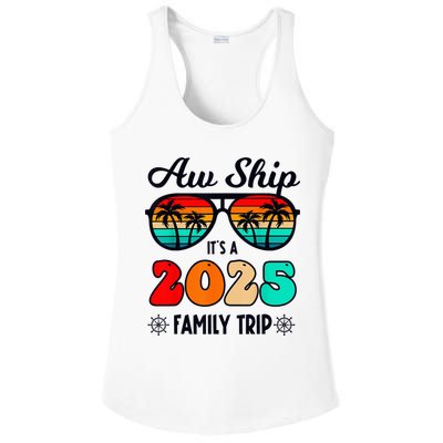 Aw Ship A 2025 Family Trip Family Cruise Group Matching Ladies PosiCharge Competitor Racerback Tank