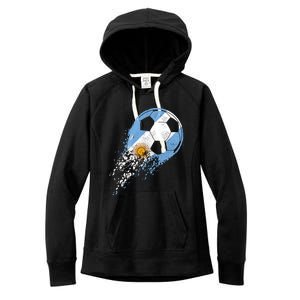 Argentina Soccer Argentinian Flag Pride Soccer Player Gift Women's Fleece Hoodie