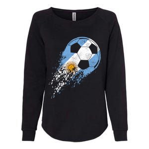 Argentina Soccer Argentinian Flag Pride Soccer Player Gift Womens California Wash Sweatshirt