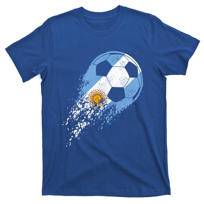 Argentina Soccer Argentinian Flag Pride Soccer Player Gift T-Shirt