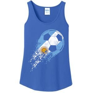 Argentina Soccer Argentinian Flag Pride Soccer Player Gift Ladies Essential Tank