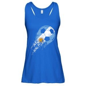 Argentina Soccer Argentinian Flag Pride Soccer Player Gift Ladies Essential Flowy Tank