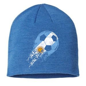 Argentina Soccer Argentinian Flag Pride Soccer Player Gift Sustainable Beanie