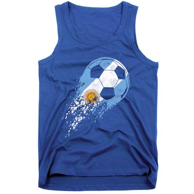 Argentina Soccer Argentinian Flag Pride Soccer Player Gift Tank Top