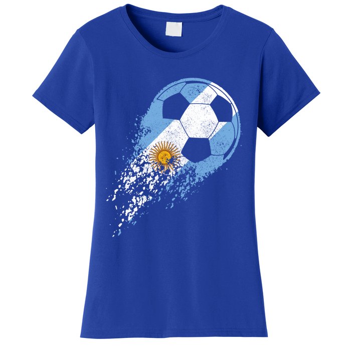 Argentina Soccer Argentinian Flag Pride Soccer Player Gift Women's T-Shirt