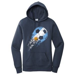 Argentina Soccer Argentinian Flag Pride Soccer Player Gift Women's Pullover Hoodie