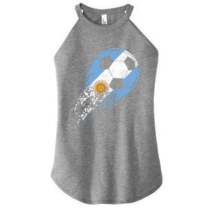 Argentina Soccer Argentinian Flag Pride Soccer Player Gift Women's Perfect Tri Rocker Tank