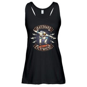 Astronaut Skateboarding Ladies Essential Flowy Tank