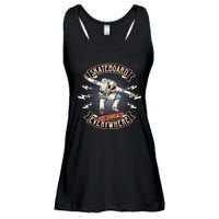 Astronaut Skateboarding Ladies Essential Flowy Tank