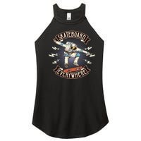 Astronaut Skateboarding Women's Perfect Tri Rocker Tank