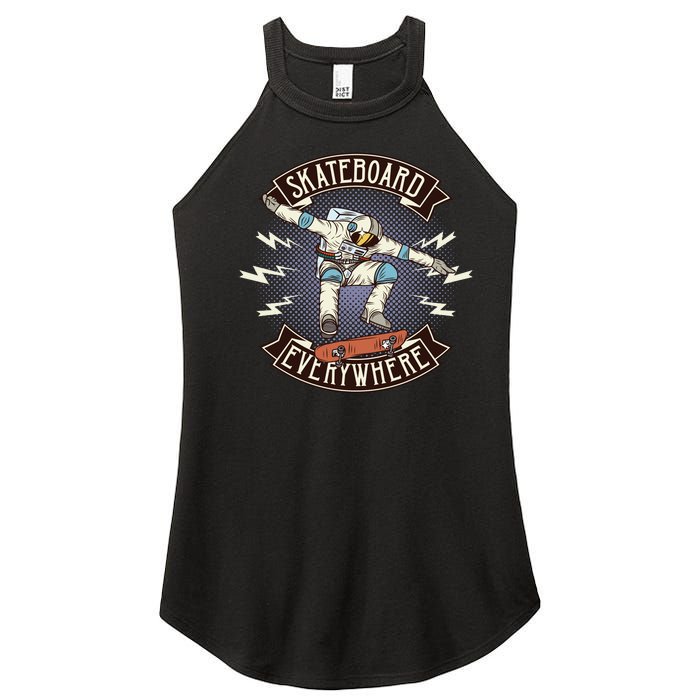 Astronaut Skateboarding Women's Perfect Tri Rocker Tank