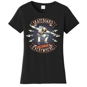 Astronaut Skateboarding Women's T-Shirt