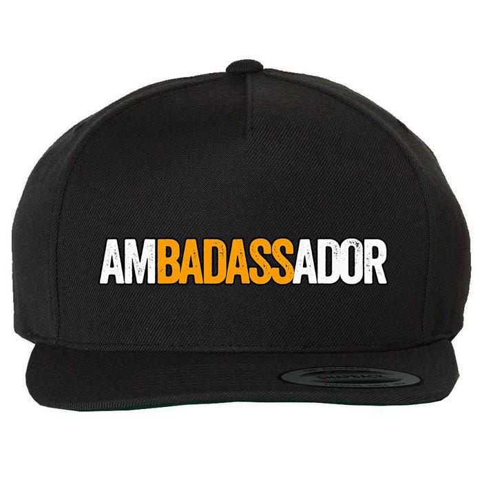 Ambadassador Subtle Ambassador Warehouse Associate Swagazon Wool Snapback Cap