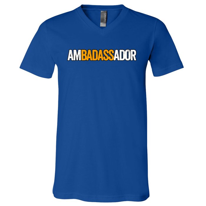 Ambadassador Subtle Ambassador Warehouse Associate Swagazon V-Neck T-Shirt