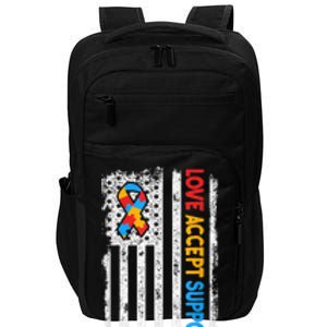 Autism Shirt Autistic Love Accept Support Autism Awareness Impact Tech Backpack