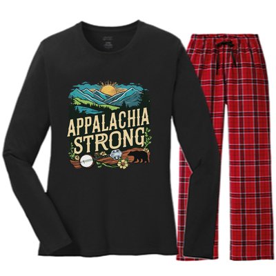 Appalachia Strong Women's Long Sleeve Flannel Pajama Set 