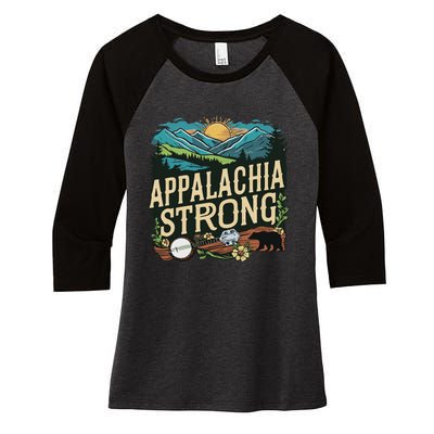 Appalachia Strong Women's Tri-Blend 3/4-Sleeve Raglan Shirt