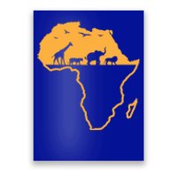 African Safari African Continent Map Wild Animals Lover Gift Cute Gift Poster