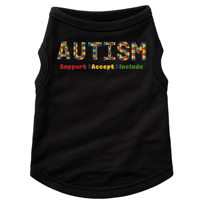 Autism - Support Accept Include Autism Awareness Doggie Tank