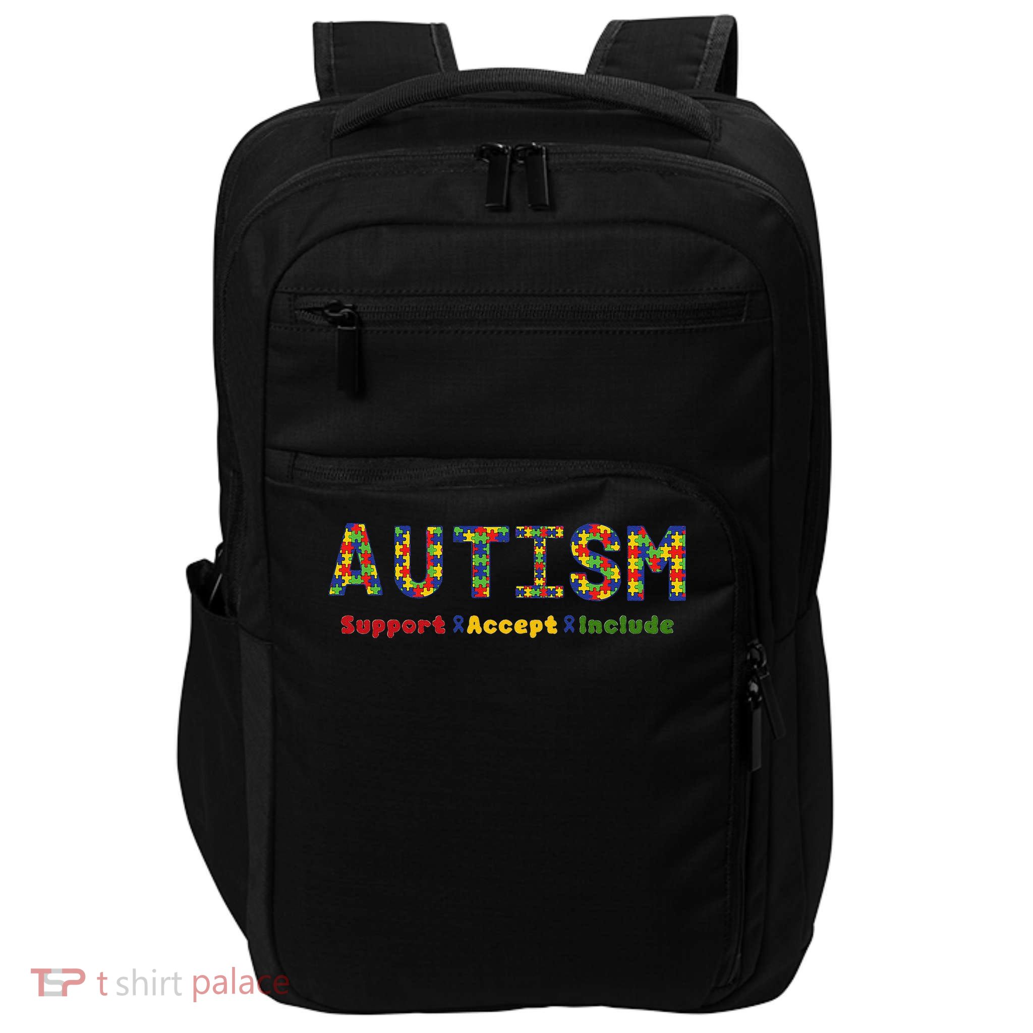 Autism - Support Accept Include Autism Awareness Impact Tech Backpack