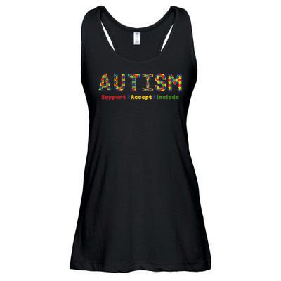 Autism - Support Accept Include Autism Awareness Ladies Essential Flowy Tank
