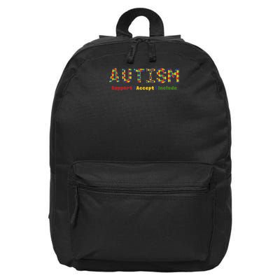 Autism - Support Accept Include Autism Awareness 16 in Basic Backpack