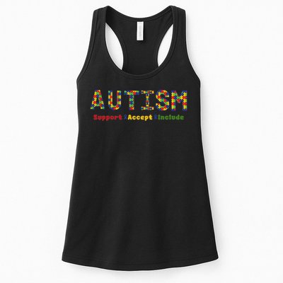 Autism - Support Accept Include Autism Awareness Womens Tank Top