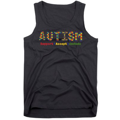 Autism - Support Accept Include Autism Awareness Tank Top