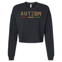 Autism - Support Accept Include Autism Awareness Cropped Pullover Crew