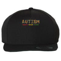 Autism - Support Accept Include Autism Awareness Wool Snapback Cap