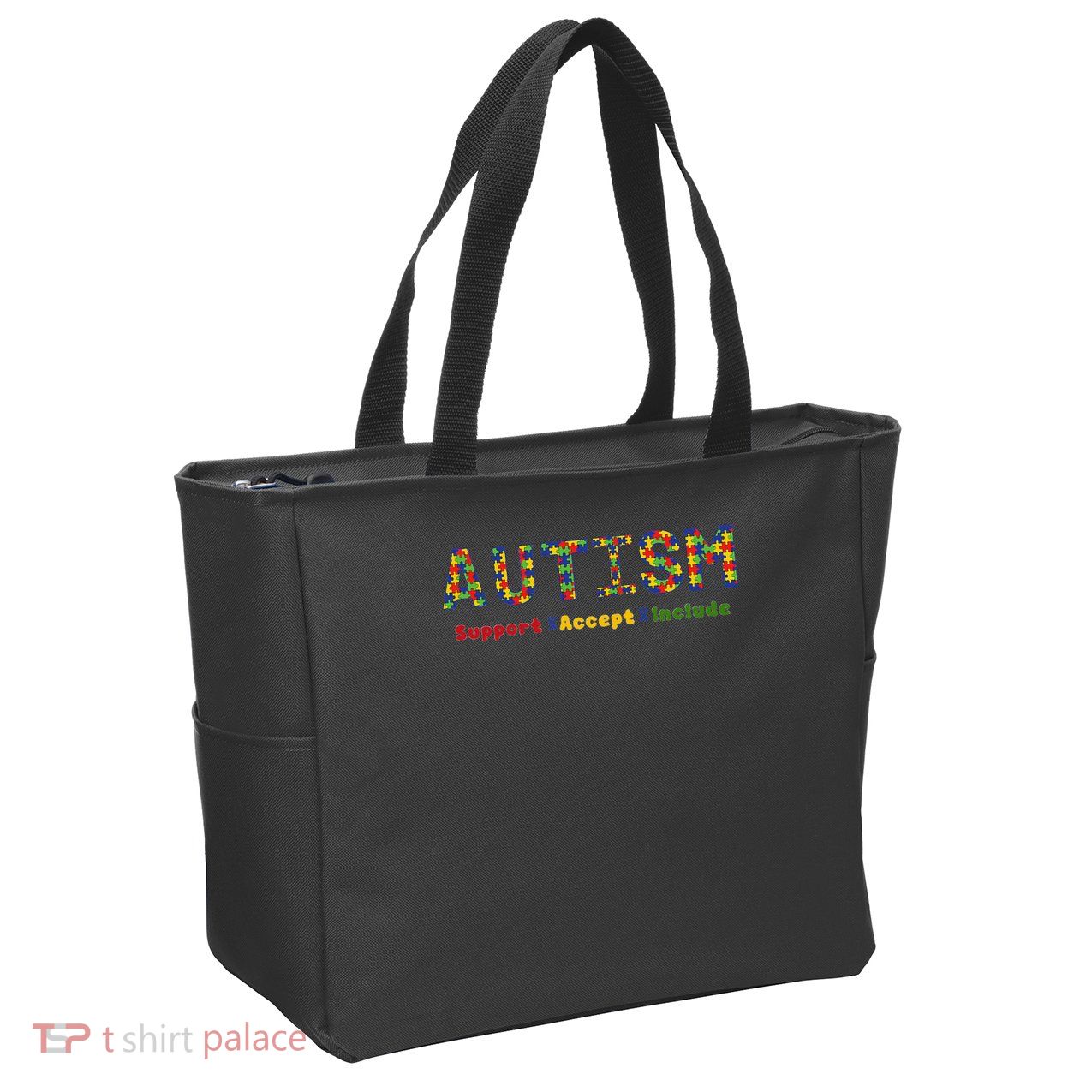 Autism - Support Accept Include Autism Awareness Zip Tote Bag