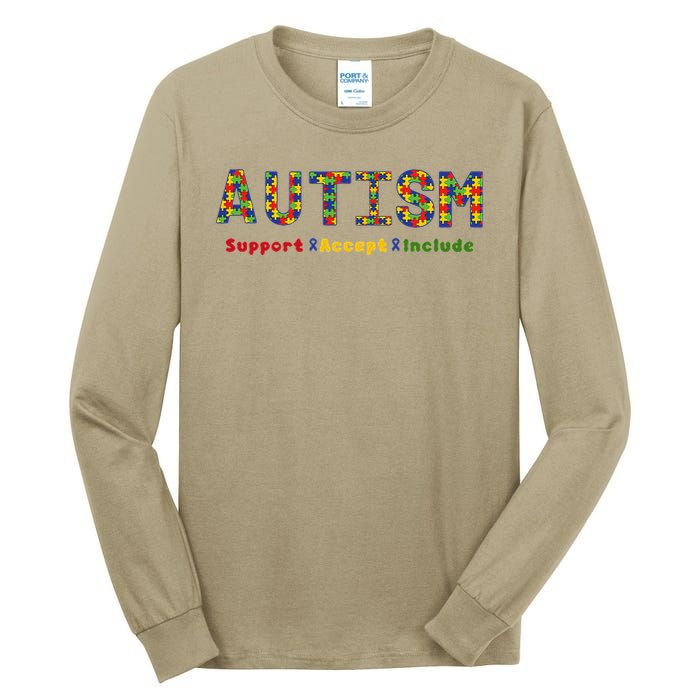 Autism - Support Accept Include Autism Awareness Tall Long Sleeve T-Shirt
