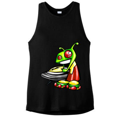 Alien & Saucer Ladies PosiCharge Tri-Blend Wicking Tank