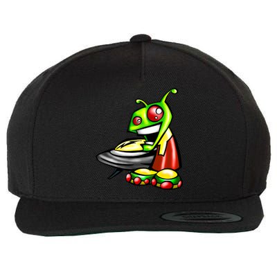 Alien & Saucer Wool Snapback Cap