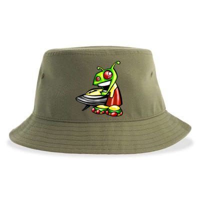 Alien & Saucer Sustainable Bucket Hat