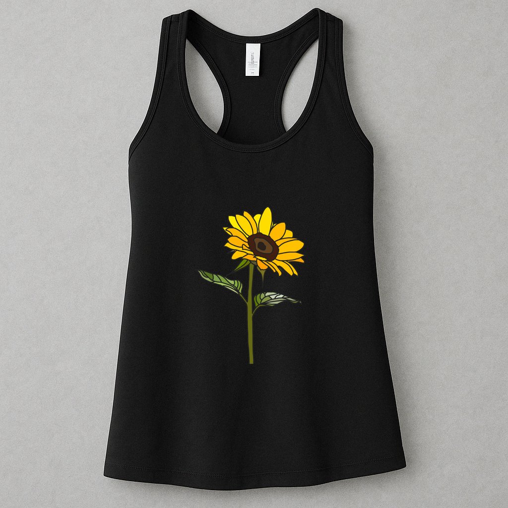 Aesthetic Sunflower Womens Tank Top