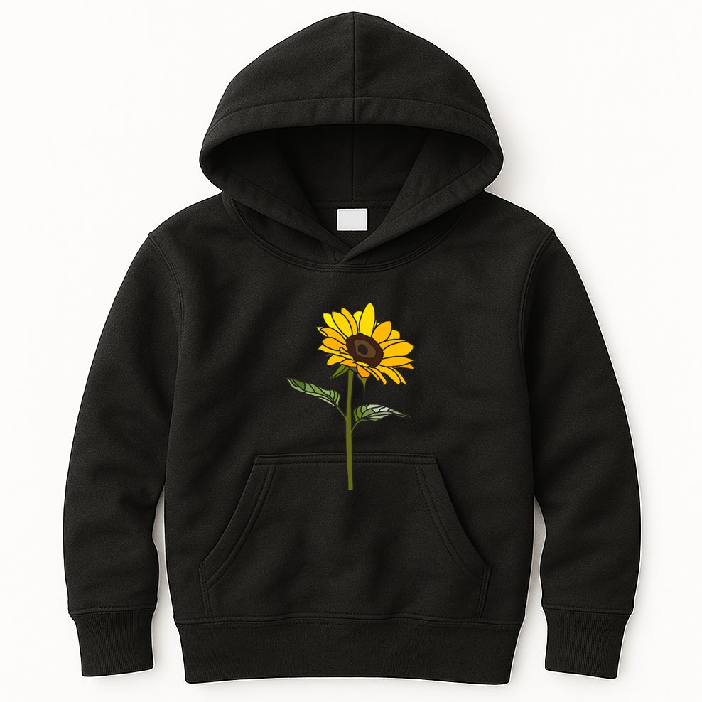 Aesthetic Sunflower Kids Hoodie