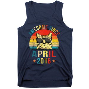 Awesome Since April 2016 5th Birthday Gift Cat Lover Tank Top