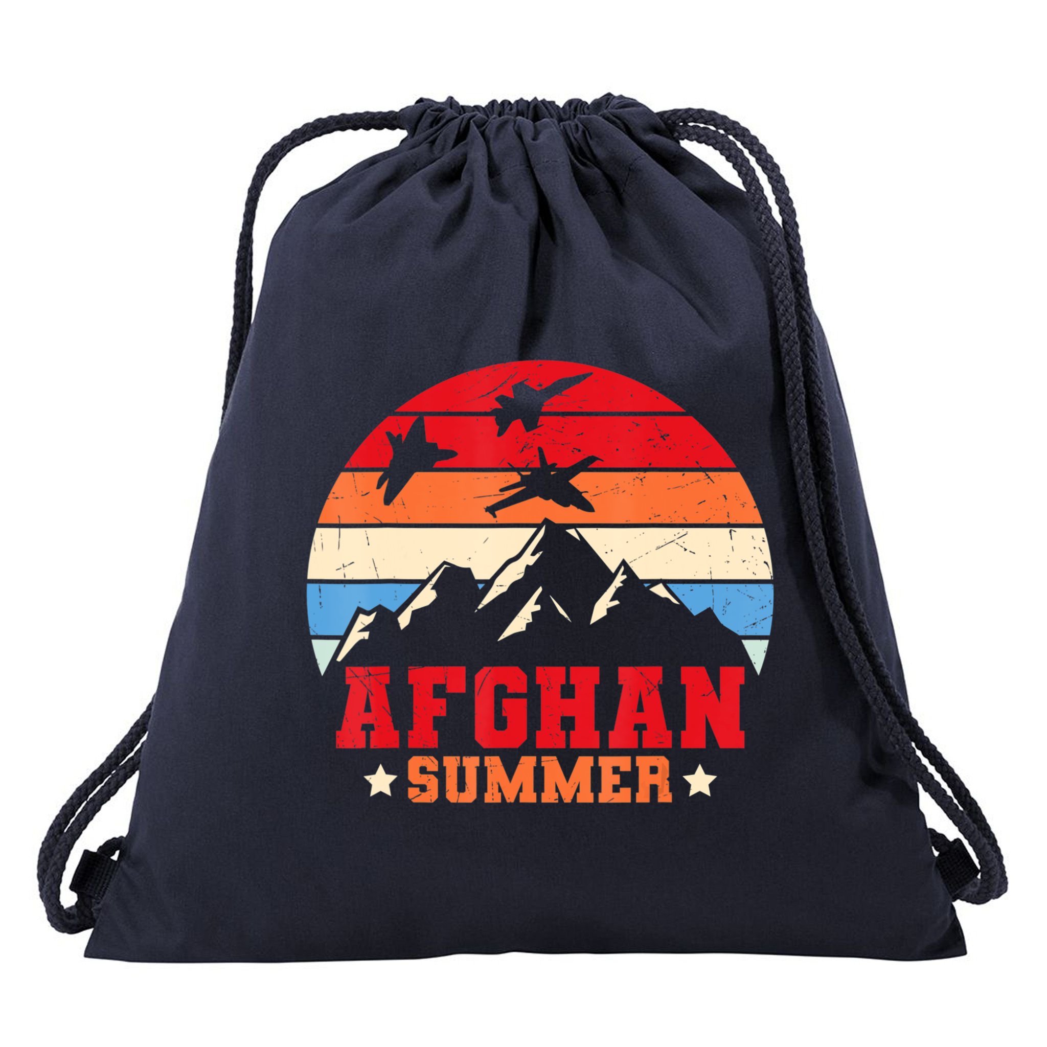 Afghan Summer Afghanistan Veteran Soldier Drawstring Bag