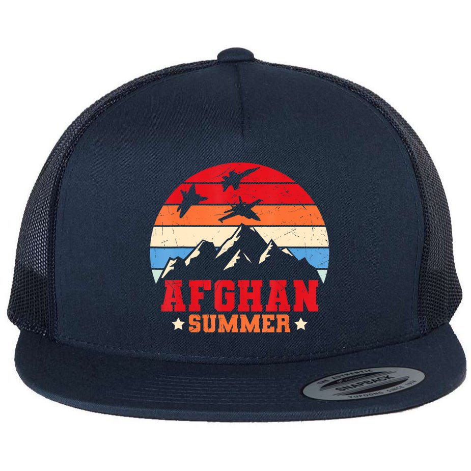 Afghan Summer Afghanistan Veteran Soldier Flat Bill Trucker Hat
