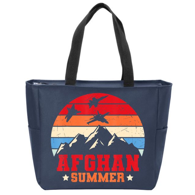 Afghan Summer Afghanistan Veteran Soldier Zip Tote Bag