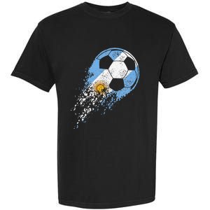 Argentina Soccer Argentinian Flag Pride Soccer Player Garment-Dyed Heavyweight T-Shirt