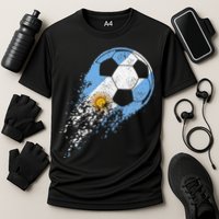 Argentina Soccer Argentinian Flag Pride Soccer Player Cooling Performance Crew T-Shirt